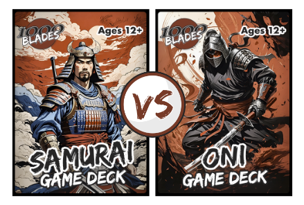 Picture of the Samurai vs Oni game deck