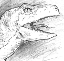 How to draw a velociraptor (dinosaur) by Nate Lindley