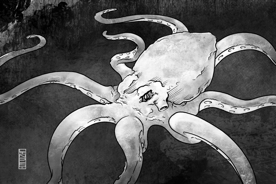 Fully rendered artwork: how to draw an octopus by Nate Lindley.
