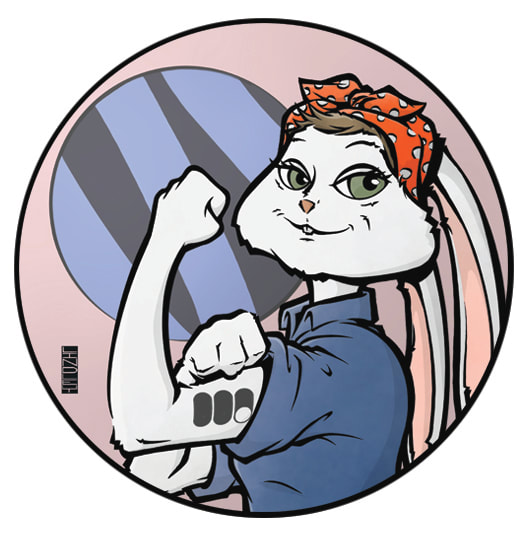 Picture of Boney Mutton (MB the Riveter).  BSV SFP Token illustration by Nate Lindley.