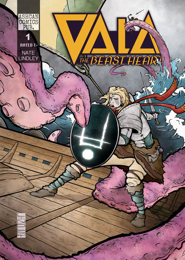 Cover Artwork for Vala the Beast Heart - Chapter 1 by Nate Lindley.  An indie comic book created/Illustrated by Nate Lindley and written by Stonie Williams.  Published by Ashcan Comics Pub. (ACP Studios) in April 2020.