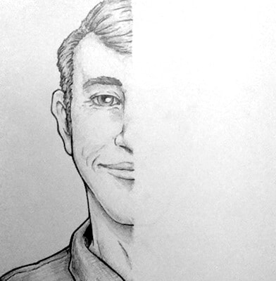 How to draw faces: Where to draw facial features for a human head by Nate Lindley.