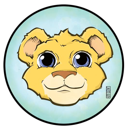 This Lion Cub illustration was made by Nate Lindley; commissioned by @bitcoin_assassin from PwoPing.com to be made into a BSV SFP Token.