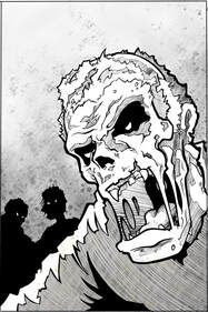 How to draw a zombie / undead / ghoul (monster) by Nate Lindley of Ashcan Comics Pub.